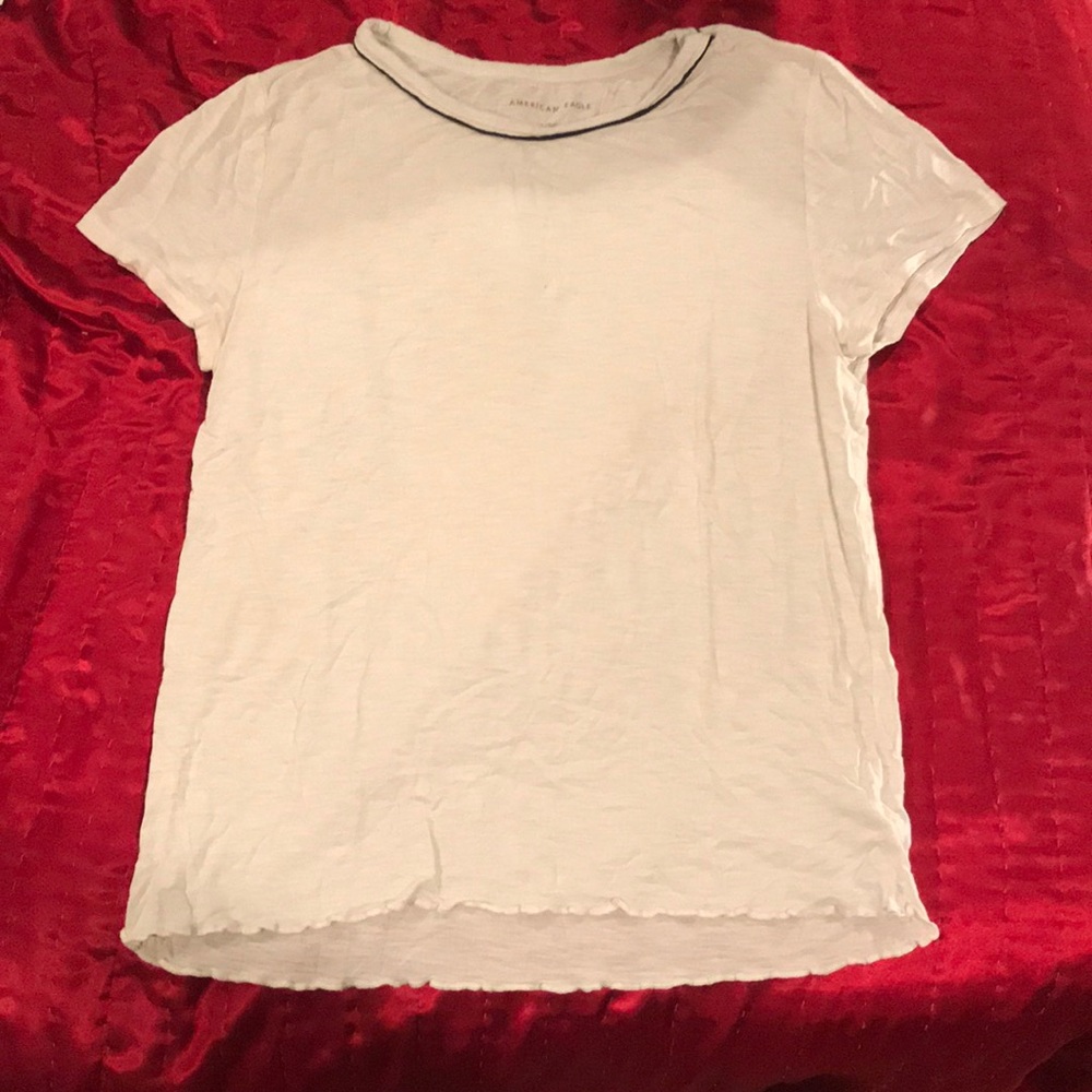 American eagle crew neck tee White